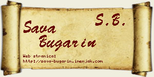 Sava Bugarin vizit kartica